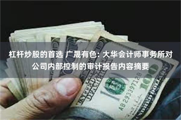杠杆炒股的首选 广晟有色: 大华会计师事务所对公司内部控制的审计报告内容摘要